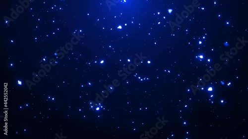 深海のような夜空のキラキラした大きなパーティクル　ゴージャス　エレガント