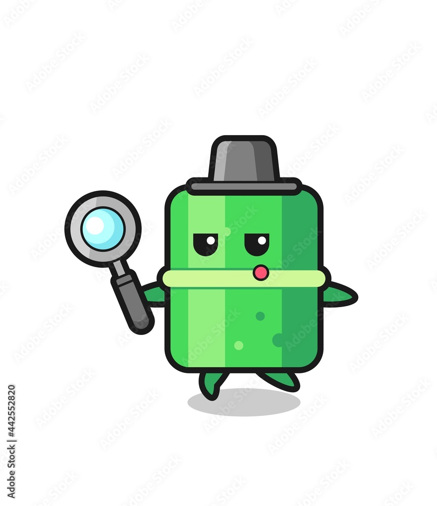 bamboo cartoon character searching with a magnifying glass bamboo cartoon character searching with a magnifying glass