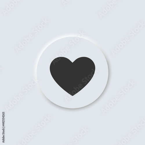 Heart icon on button