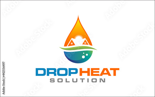 Illustration graphic vector of plumbing and heating service Logo Design template