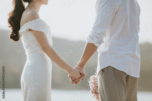 wedding theme, holding hands newlyweds
