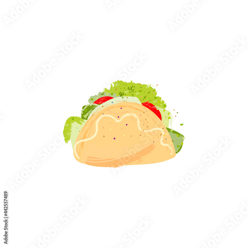 sandwich with cheese and vegetables