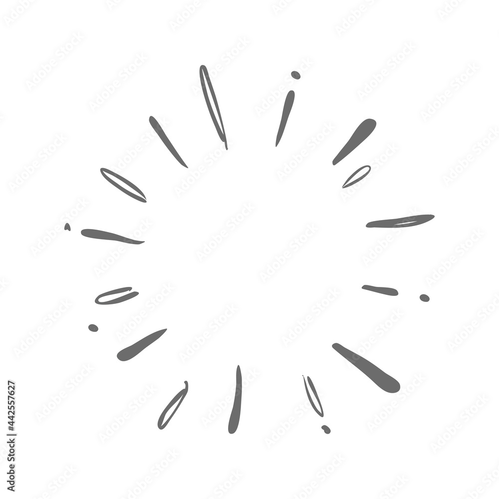 Doodle starburst. Hand drawn sun burst. Vector sketch illustration. Isolated on white background. Doodle starburst. Hand drawn sun burst. Vector sketch illustration. Isolated on white background.