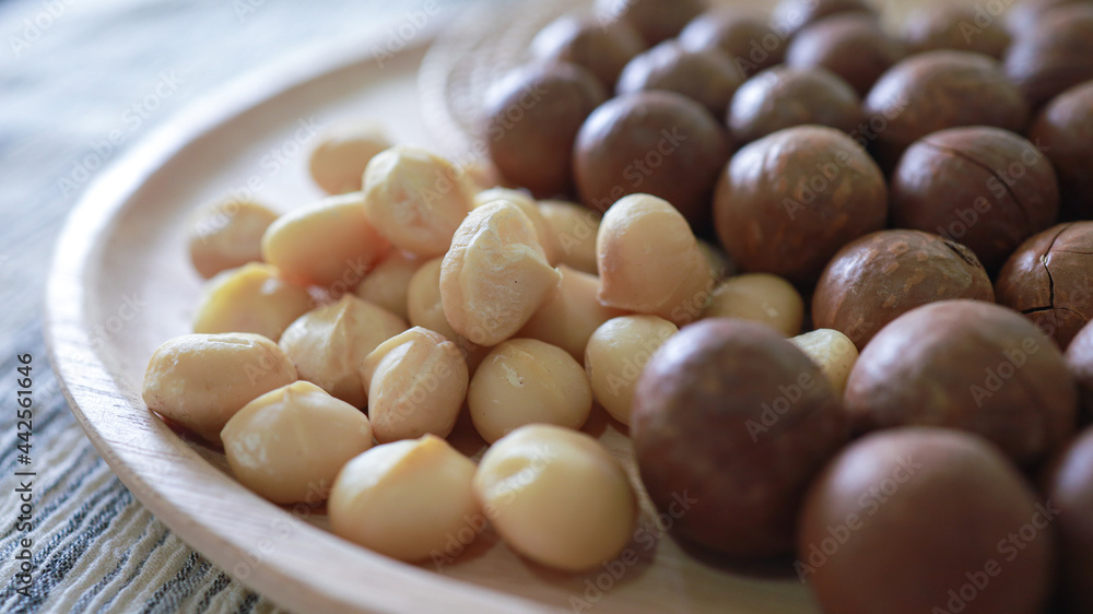 Organic Macadamia nut. macadamia nuts are cracked and baked to taste extremely delicious superfood fresh natural shelled unsalted raw macadamia and healthy food concept Organic Macadamia nut. macadamia nuts are cracked and baked to taste extremely delicious superfood fresh natural shelled unsalted raw macadamia and healthy food concept