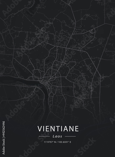 Map of Vientiane, Laos