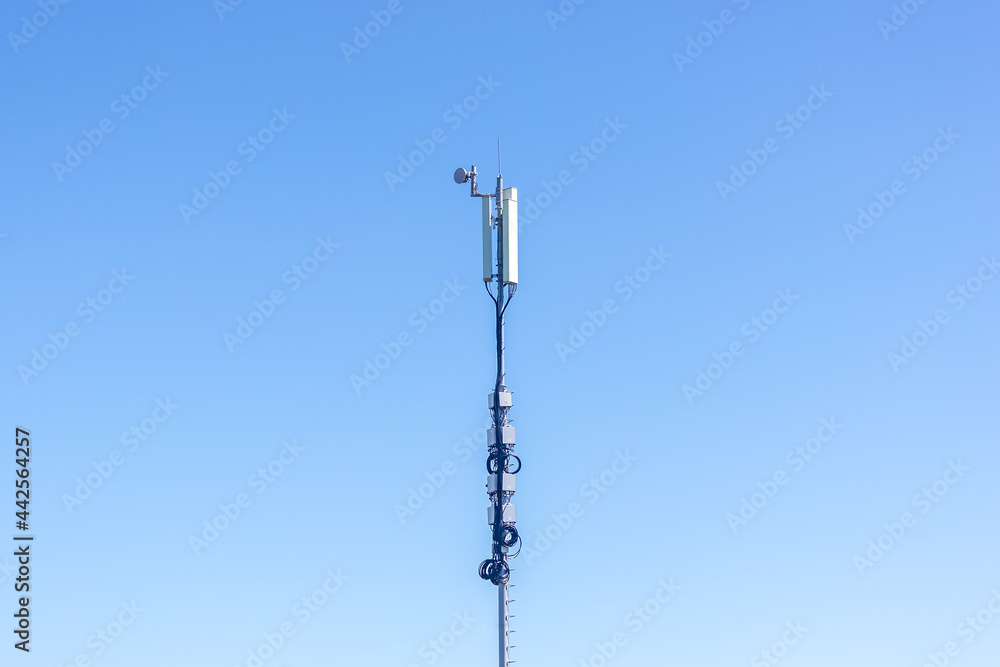 cell telecommunication network tower. 5G internet concept cell telecommunication network tower. 5G internet concept