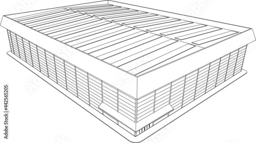 3D illustration of building project