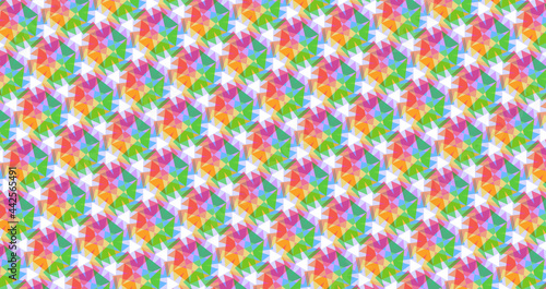 repetitive abstract geometric rainbow pattern-603a