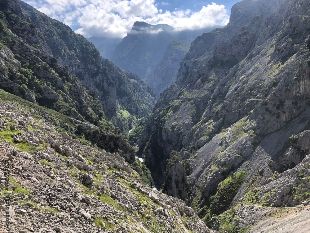 A route through the mountains in Picos de Europa (Asturias, Spain) - Ruta del Cares