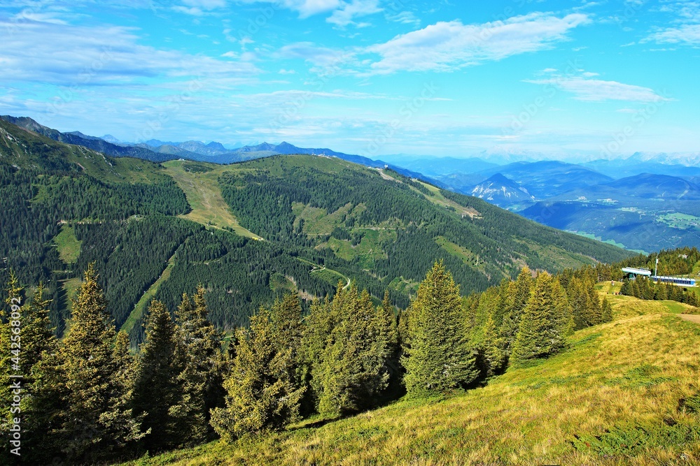 Austrian Alps-view on the Planai from Hauser Kaibling