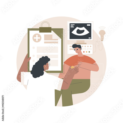Head to toe physical examination abstract concept vector illustration. Head to toe exam, physical examination findings, clinical assessment, ultrasound, all the body systems abstract metaphor.