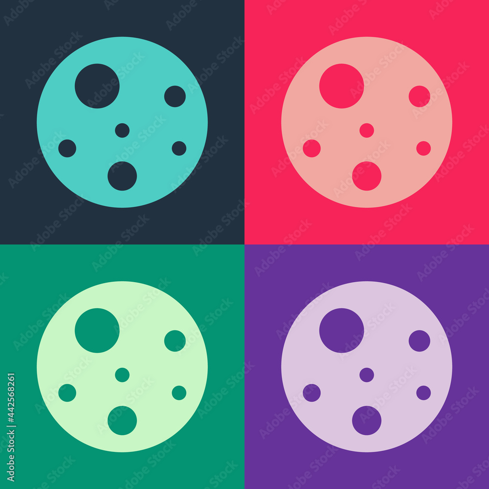 Pop art Planet Mars icon isolated on color background. Vector Pop art Planet Mars icon isolated on color background. Vector