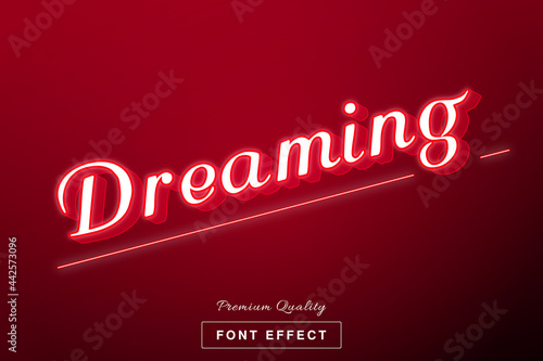 3d dreaming text style effect