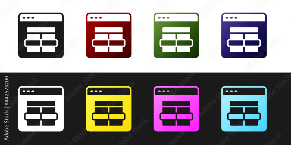 Set MySQL code icon isolated on black and white background. HTML Code symbol for your web site design. Vector Set MySQL code icon isolated on black and white background. HTML Code symbol for your web site design. Vector