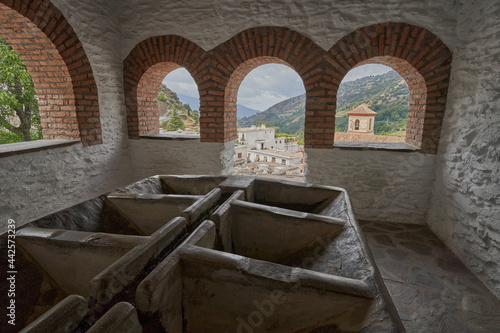 Laundry in Pampaneira. Town located in the Alpujarra region, in the province of Granada