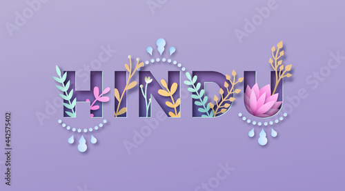 Hindu paper cut quote indian culture concept