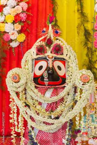 Konstfotografi Idol of Hindu God Jagannath