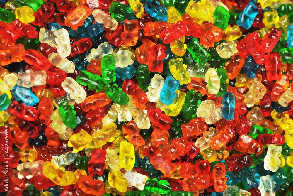 Texture of delicious colorful jelly candies
Texture of delicious colorful jelly candies