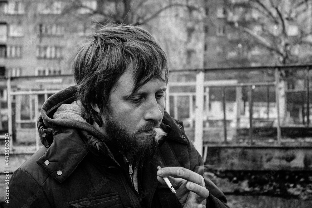portrait of a guy with a cigarette