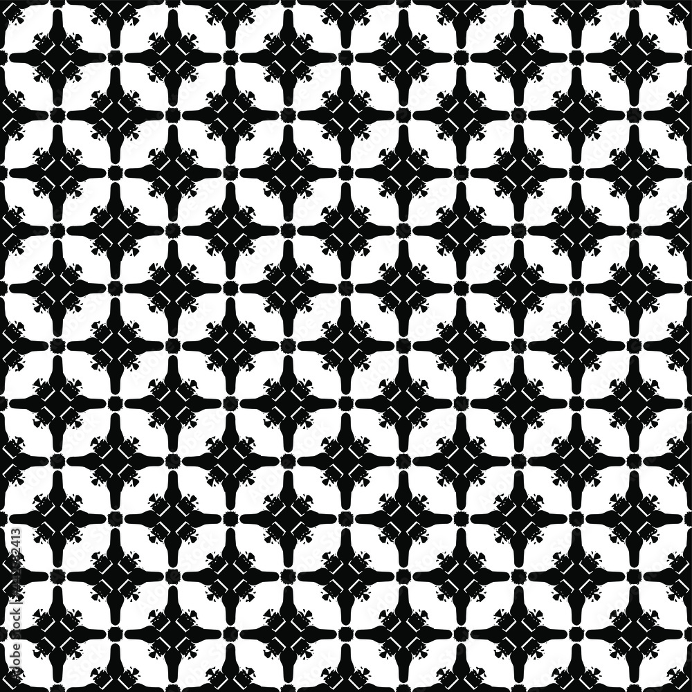 Black and white surface pattern texture. Bw ornamental graphic design. Mosaic ornaments. Pattern template. Vector illustration. Black and white surface pattern texture. Bw ornamental graphic design. Mosaic ornaments. Pattern template. Vector illustration.