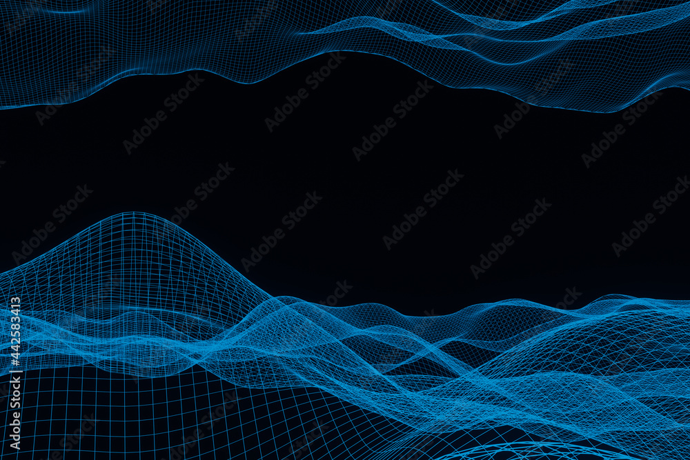 background, abstract, tech, blue, polygon, geometric, line, pattern, network, 3D render, texture, modern, wallpaper, 3d, futuristic, science, space, dark, cyber, poly, mesh, matrix, low, black, shape,