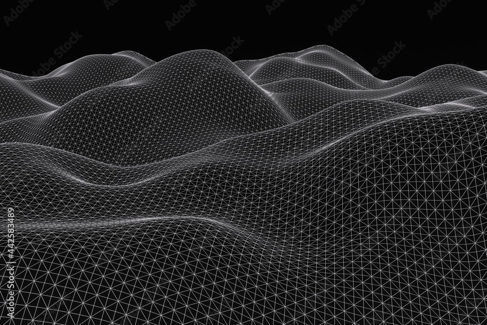 background, abstract, tech, blue, polygon, geometric, line, pattern, network, 3D render, texture, modern, wallpaper, 3d, futuristic, science, space, dark, cyber, poly, mesh, matrix, low, black, shape,