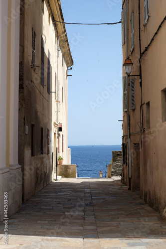 old town of Bastia  view of the mediterran sea  Corsica