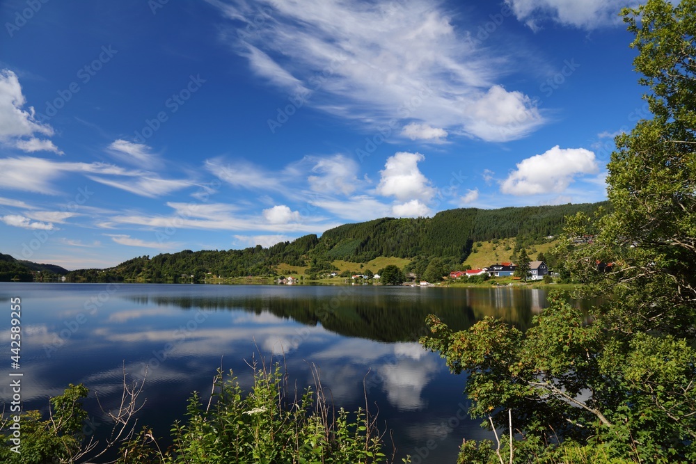 Fototapeta premium Kalandsvatnet lake - summer in Norway