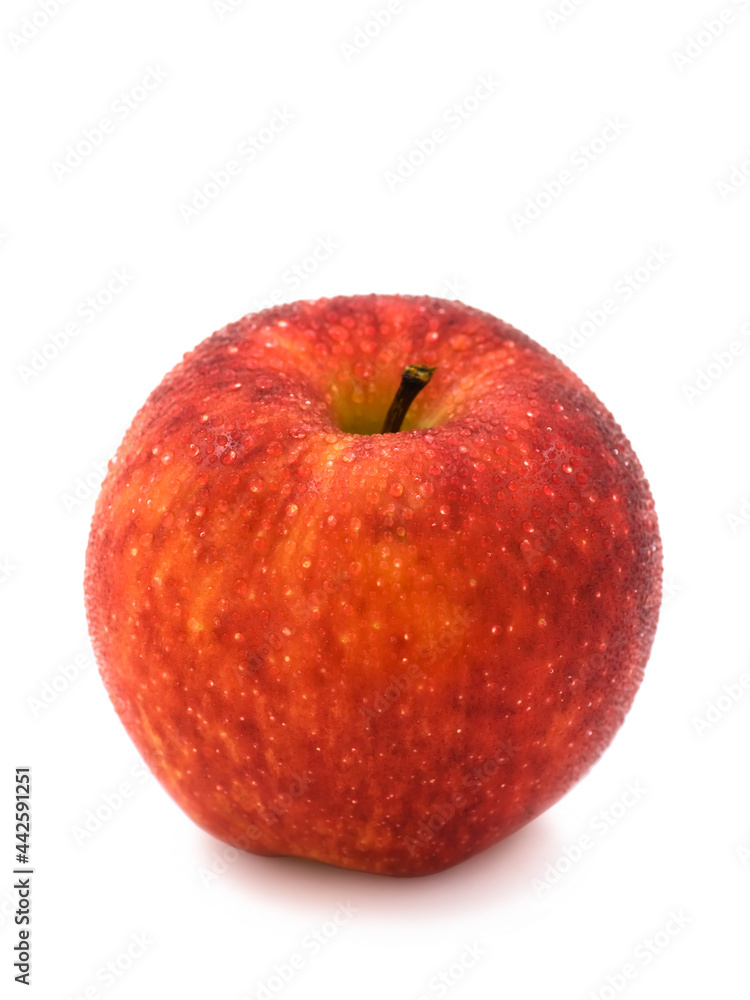 Red spotted apple with water drops Red spotted apple with water drops