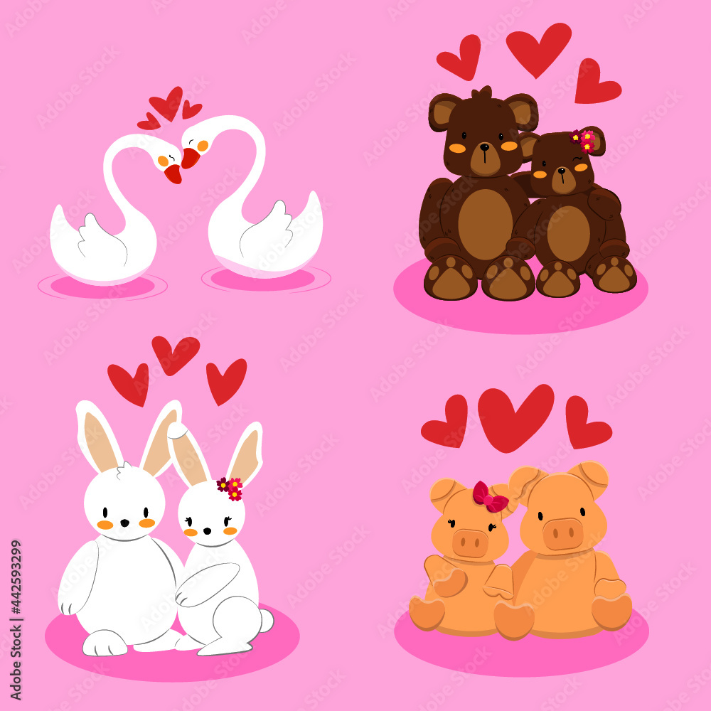 Naklejka premium Collage Amor