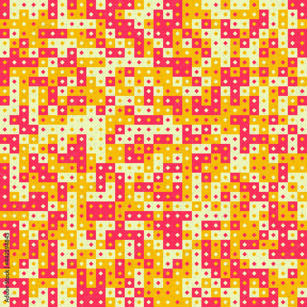 Fototapeta premium Abstract Geometric Pattern generative computational art illustration