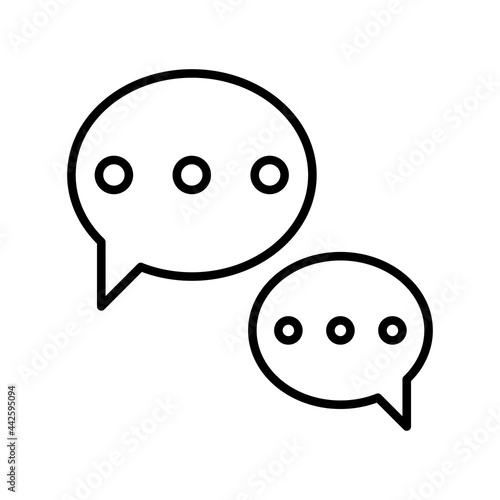 Speech Bubble Vector Line Icon Design