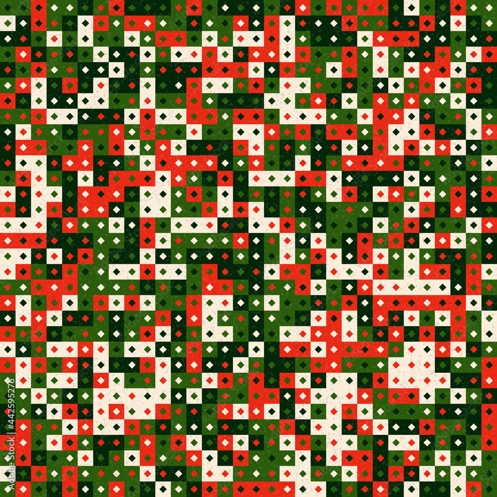 Fototapeta premium Abstract Geometric Pattern generative computational art illustration