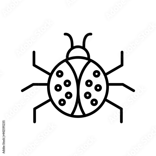 Bug Vector Line Icon Design