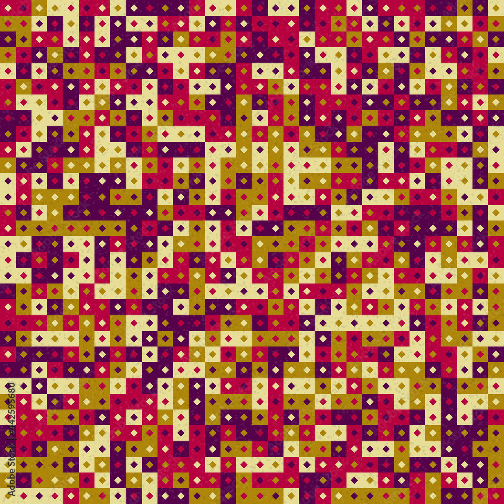 Fototapeta premium Abstract Geometric Pattern generative computational art illustration