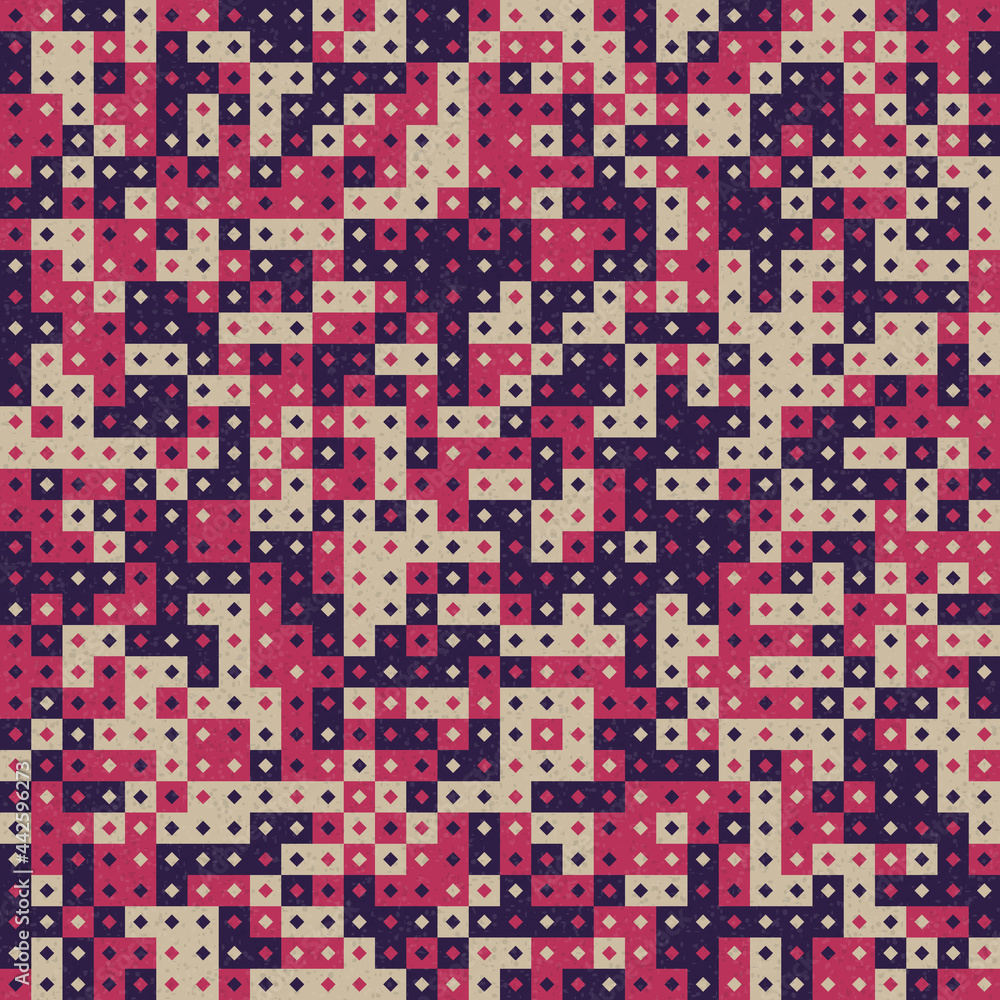 Fototapeta premium Abstract Geometric Pattern generative computational art illustration