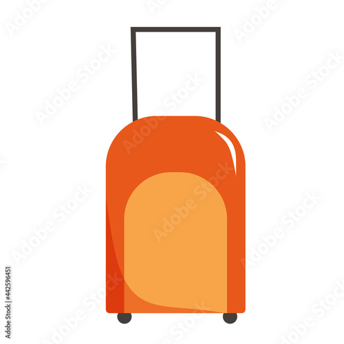Vector illustration of valise in cartoon flat style. Suitcase for vacation, flight, travel, moving