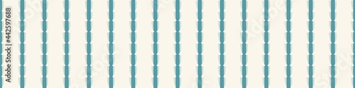 Summer tropical stripe seamless border pattern. Bright retro broken line banner edge. Fun gender neutral gift wrap masking taper decor washi ribbon trim in vector.