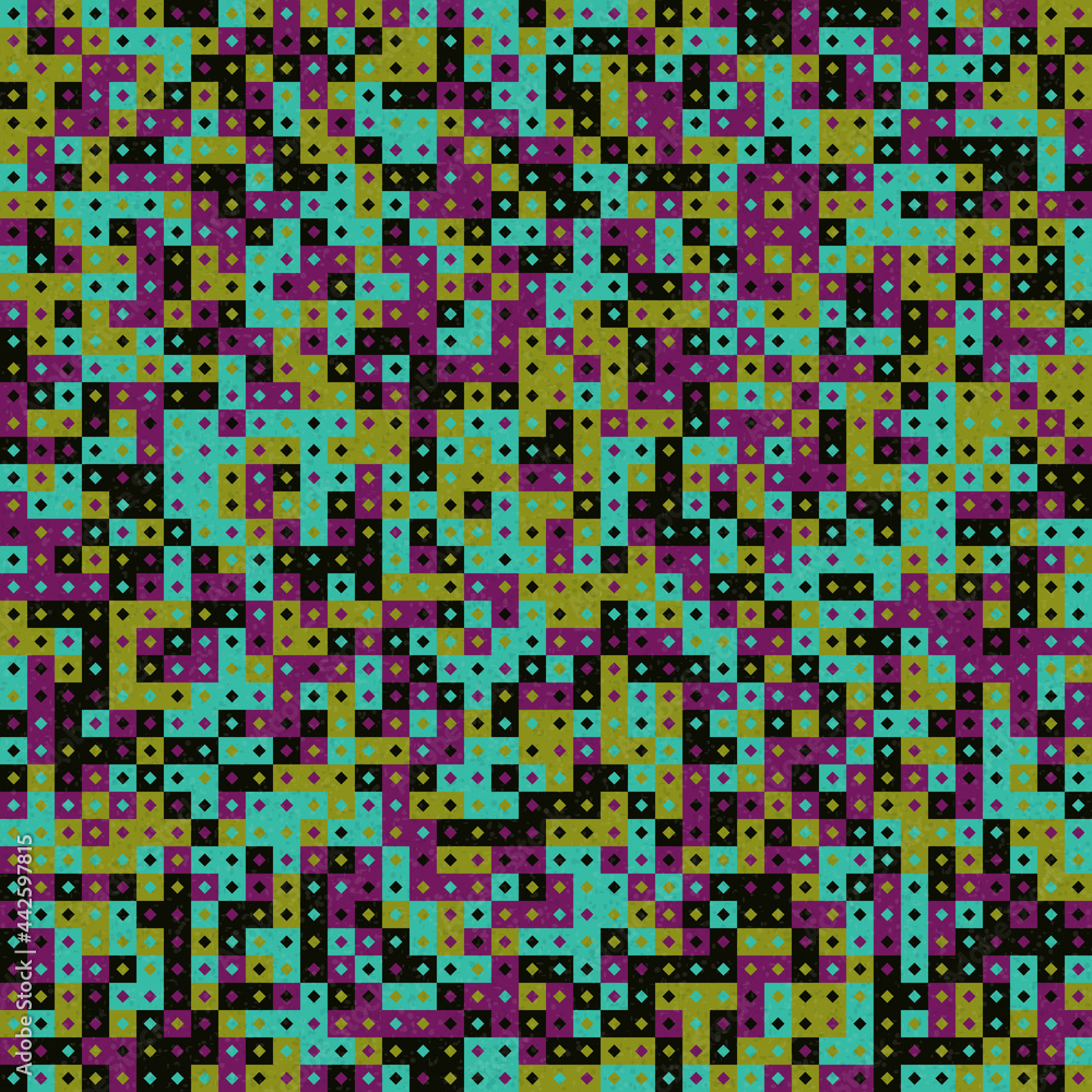 Fototapeta premium Abstract Geometric Pattern generative computational art illustration