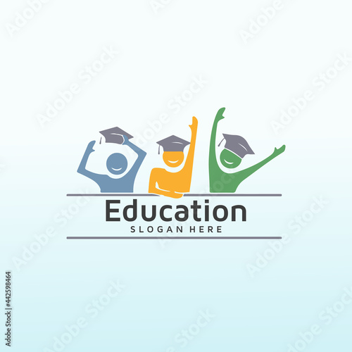 online course with small group coaching for study skills logo design