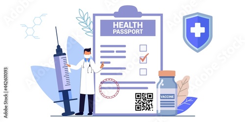 Vaccination Bacteria outbreak immunity vector illustration Healthcare industry as prescription Preventive medication dose to protect body from epidemic infection Virus Disease and illness