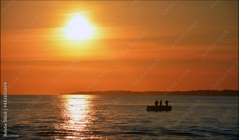 sunset over the sea