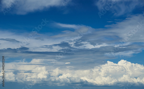 Fototapeta Naklejka Na Ścianę i Meble -  beautiful blue sky and bright clouds as abstract background