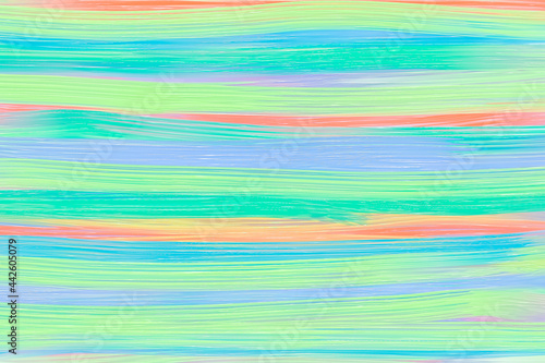 Pastel green paint on the canvas, striped art background, ink lines texture, multicolor aquarelle pattern. Abstract colorful watercolor, stained wallpaper. Painting design.