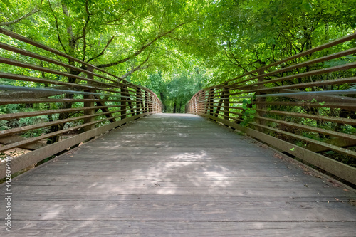 Bridge across Four Mile Creek on the Four Mile Creek Greenway Trail, Charlotte, North Carolina