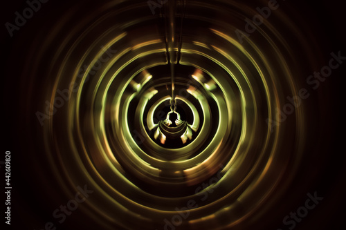 Yoga meditation in lotus pose with aura spiritual