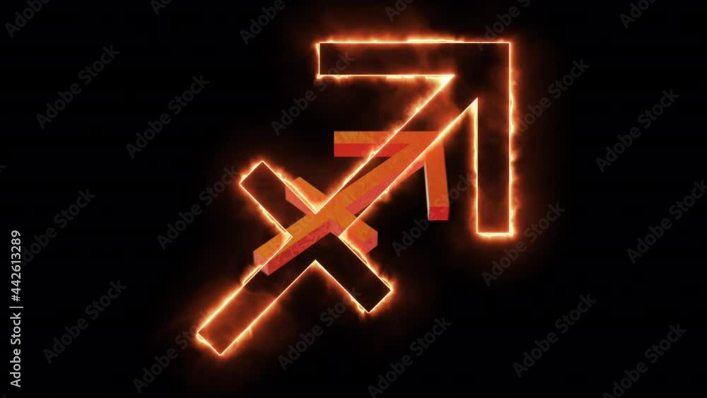 Sagittarius 3D Animated Zodiac Symbol. Seamlessly Looping Video Clip, 6 ...