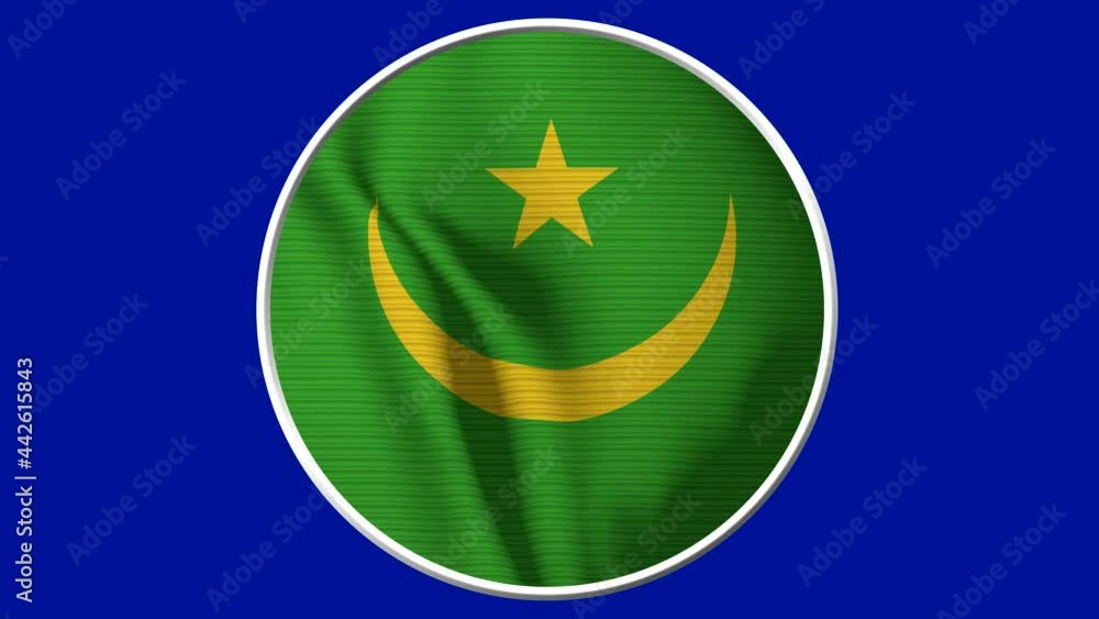 Mauritania Circular Flag Loop - Realistic 4K flag waving in the wind. Seamless loop with highly detailed fabric texture. Loop ready in 4k resolution Mauritania Circular Flag Loop - Realistic 4K flag waving in the wind. Seamless loop with highly detailed fabric texture. Loop ready in 4k resolution
