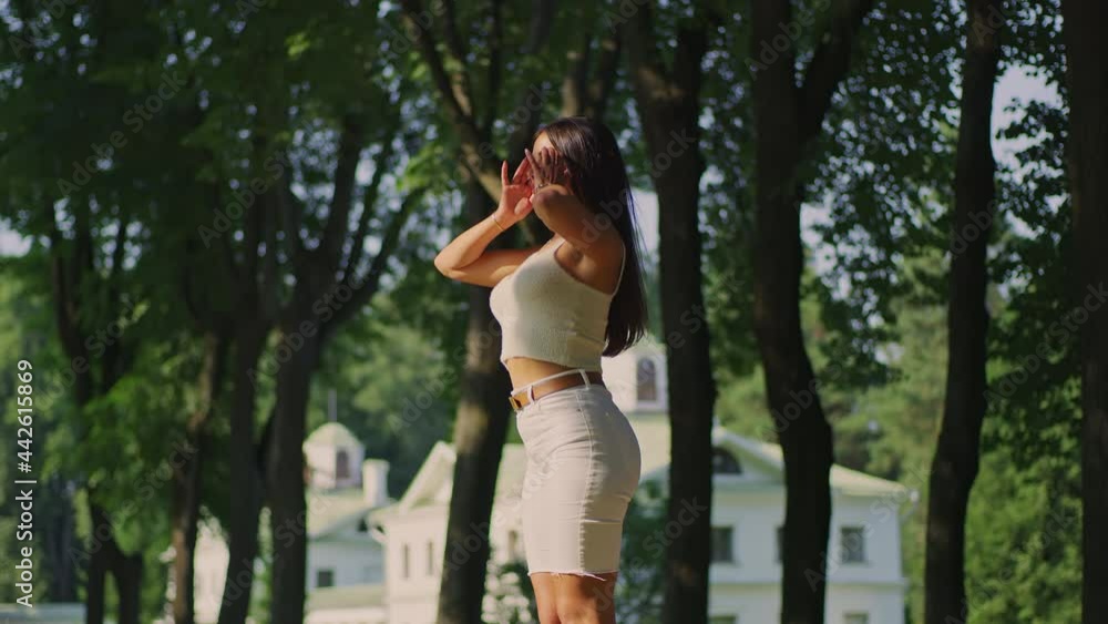 The girl is enjoying life The girl is enjoying life