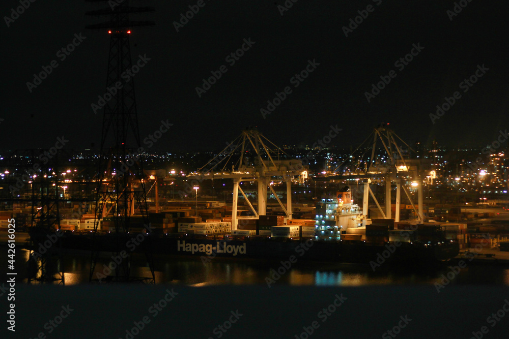 mercantile port by night illuminated big shot